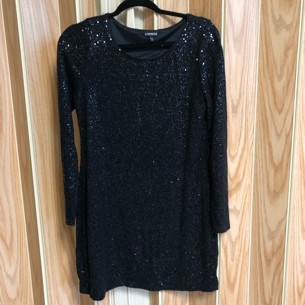 Black Sequined Dress